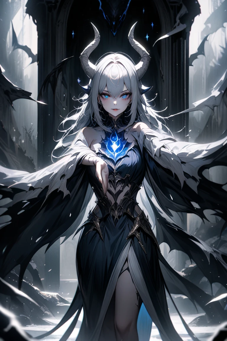 a luminous form in absolute darkness