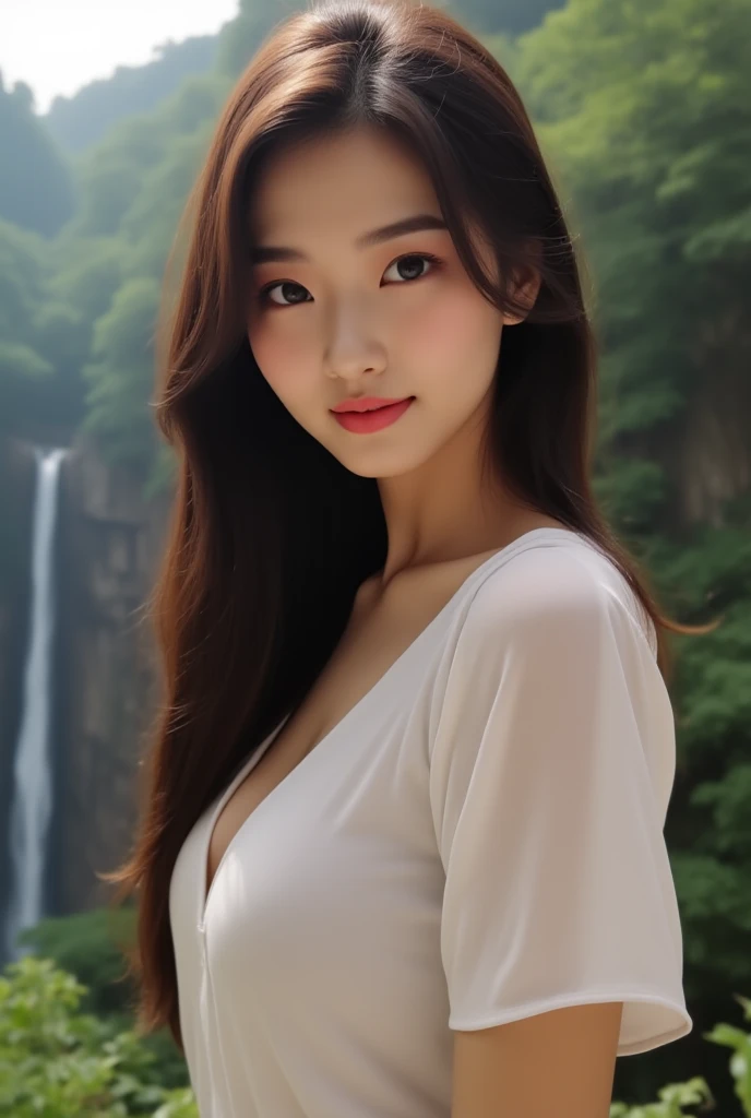 quality,masterpiece,figure,Very amazing and beautiful work,Highly detailed artwork,CG,solidarity,8k,Amazing artwork,The finer details,Best Work,best quality,Official artwork,Highly detailed C Unity 8k wallpapers, 1 girl, solo,_Gray Hair, Liquid Hair, Long Hair, Are standing, No clothes , big, water, Are standing, Self-raised, Curve in the chest, Very big, round and ample breasts, Nipple shots for sale, Thick hairy vagina, blue sky, Wave