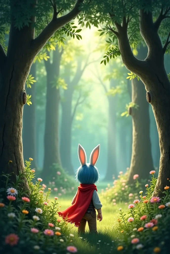 Ms Rabbit Stephanie The Garden and the Broken Fence Stephanie Plays in the Garden - SeaArt AI