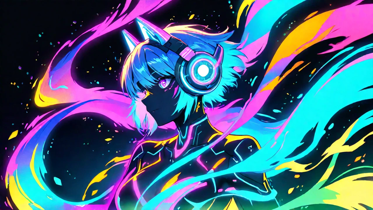 (vintage vhs), (crt screenshot), (Zen, Amy Sol style), a blue anthro furry kemono rabbit, (vast decrepit scenery:1.2) blame! style, furry azure blue bunny rabbit in a purple shirt with a black background, cute intense bunny, blue anthropomorphic bunny rabbit, with glowing eyes, anthro portrait, head-on portrait, nightmarish illustration, glowing eyes everywhere, intense eye contact, hybrid human / anthro, electrixbunny, rabbit anthro portrait, ((portrait)), bunnypunk, weirdcore voidpunk fursona, wearing bunny ears, cover art with light abstraction, abstract, simple vector art, contemporary Cybernetic art, color gradients, soft color palettes, layered forms, whimsical animation, style Ethereal abstract, 4K, --v6