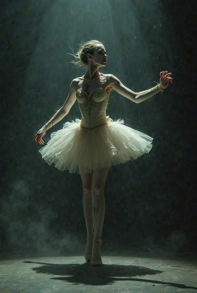 ((best quality)), ((masterpiece)), (high detailed), dark fantasy style, beautiful intricately detailed, (AdolfHitler:1.5), tutu, ballet pose, real shadow, real face, hd, 2k, 4k, 8k, 16k, realistic light, realistic shadow, <lora:Adolf-Diffusion2:0.85> <lora:ballet_dance:0.85>
