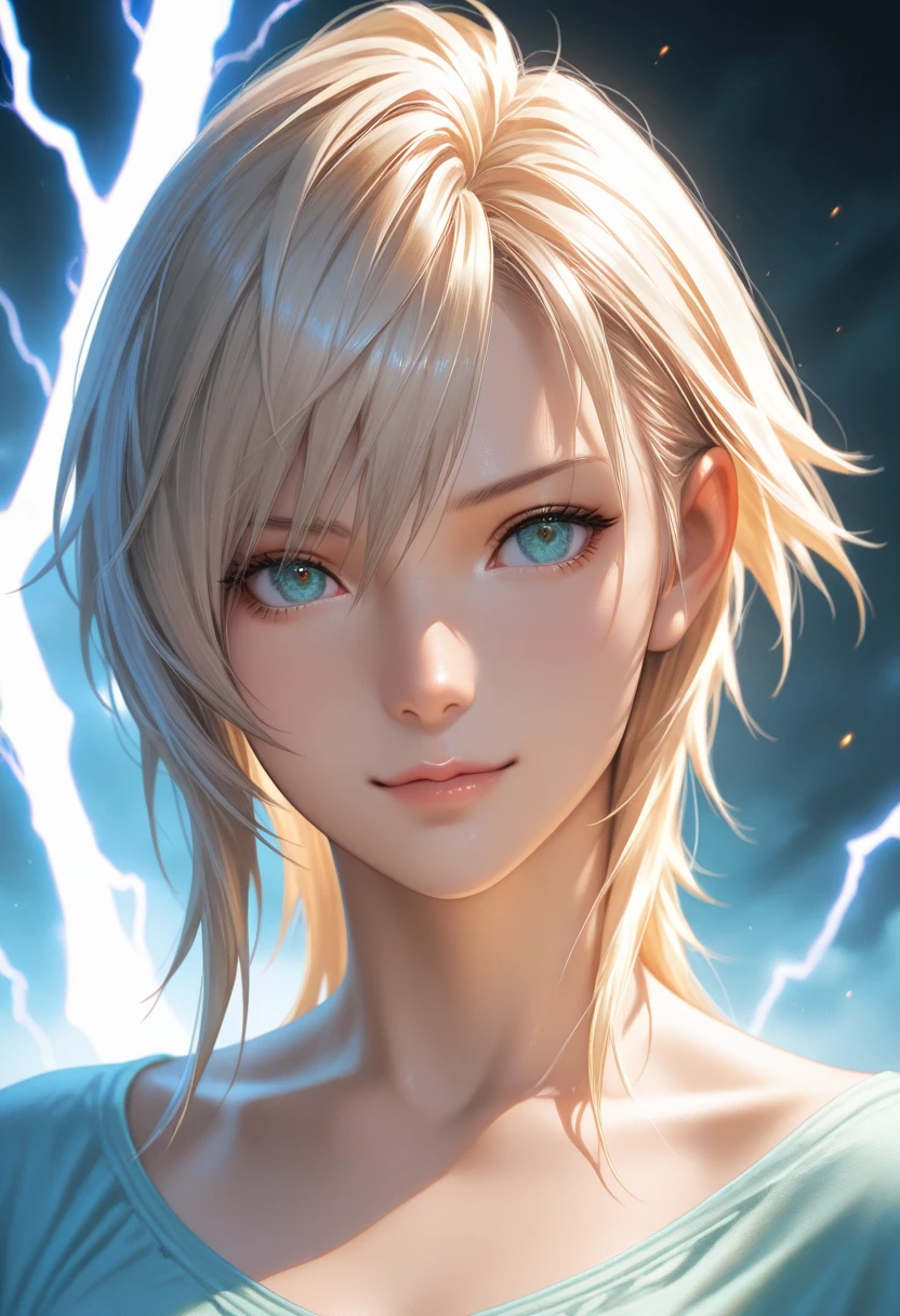 a cute woman, nude, age 25, violet eyes, violet metallic sleeves, violet metallic thigh high boots, lightning goddess, floating in storm clouds, held in air by arcs of lightning, best quality, 4k, 8k, highres, masterpiece:1.2, ultra-detailed, realistic, photorealistic, photo-realistic:1.37, HDR, UHD, studio lighting, ultra-fine painting, sharp focus, physically-based rendering, extreme detail description, professional, vivid colors, bokeh, fantasy, digital art, cinematic lighting, dramatic