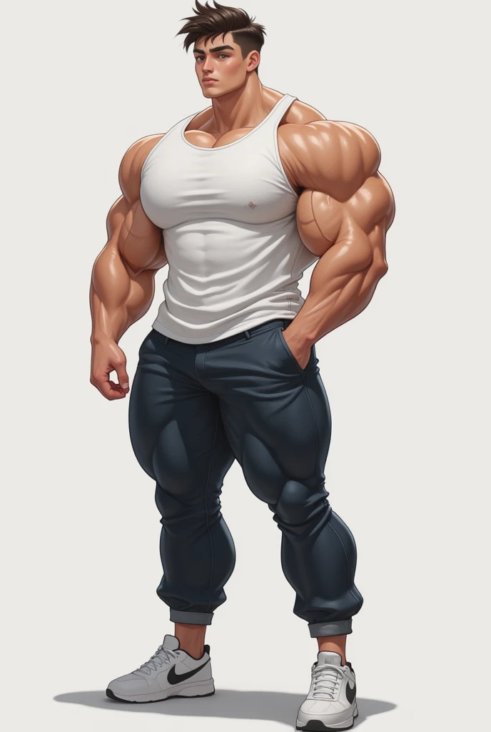 disney art style, semi-realistic, huge muscles,shirtless, topless, massive muscle, muscle, pectoral, thick arms, white background