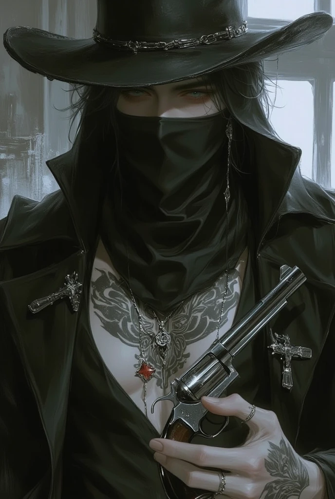 photography of full body ninja in splash sumi-e ink. round hat cover his face and look mysterious. hi-tech cyberpunk mask,big city and moon as a background. fully naked female ninja slave with worn out outift