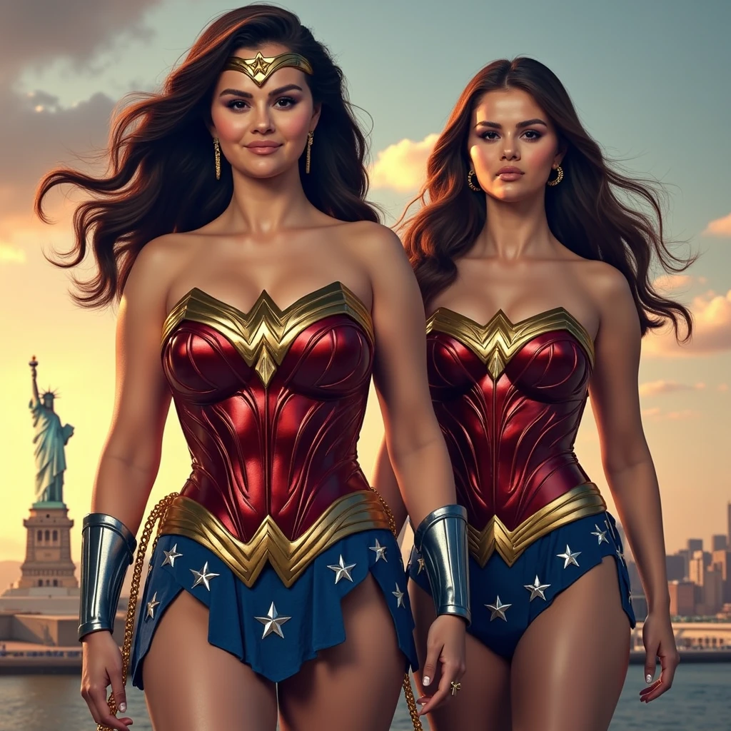 a photo of a (lynda-cart3r-ww-t2), (lynda-carter-ww-costume), medium breasts, ((30 years old)), smiling, (full body), natural skin texture, standing in a street, ((boots)), 24mm, 4k textures, soft cinematic light, adobe lightroom, photolab, hdr, intricate, elegant, highly detailed, sharp focus, ((((cinematic look)))), soothing tones, insane details, intricate details, hyperdetailed, low contrast, soft cinematic light, dim colors, exposure blend, hdr, faded