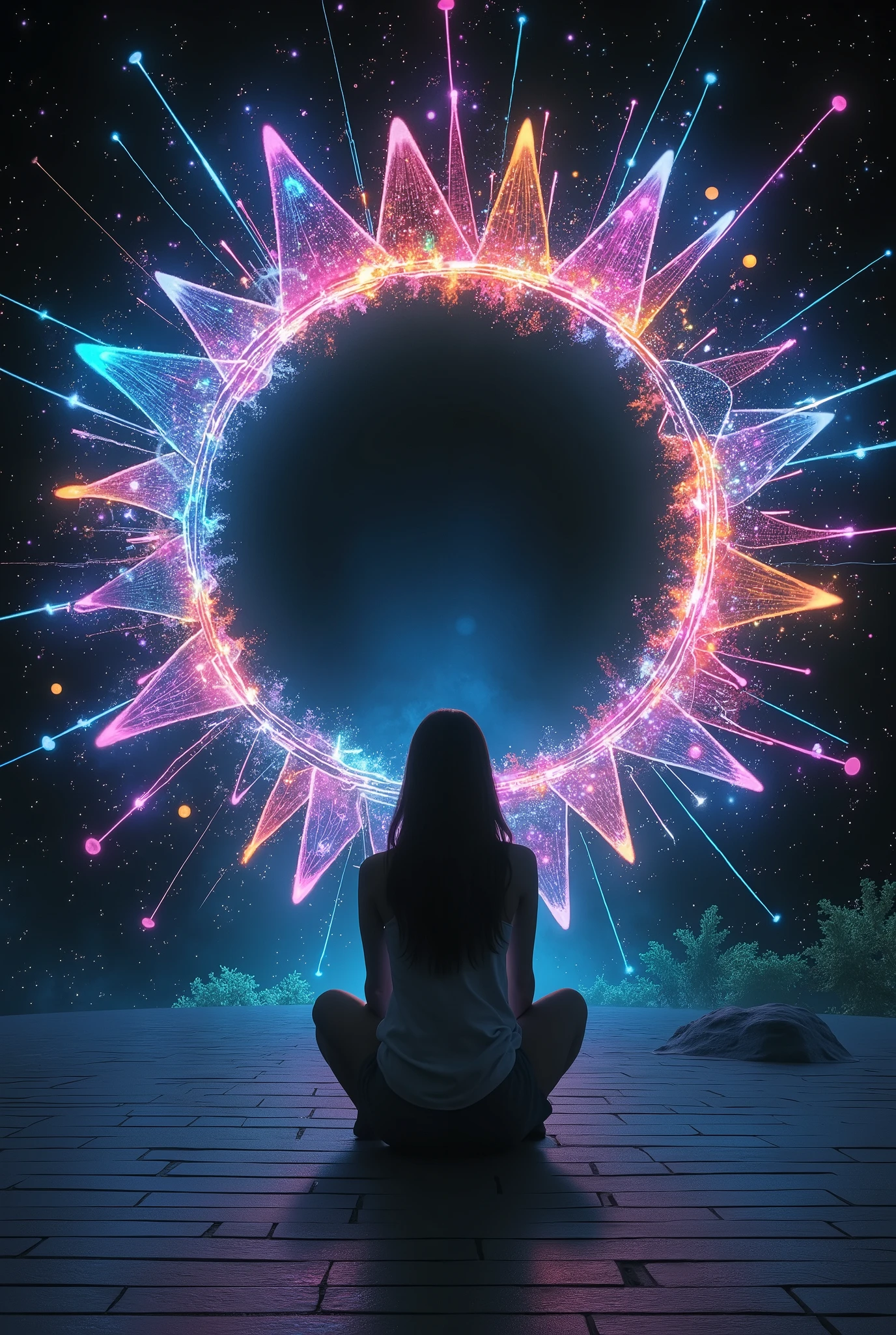 A Glowing Portal, linked all users, beautiful art works without substructure, everything growing illumination, That portal will guide you through it all.