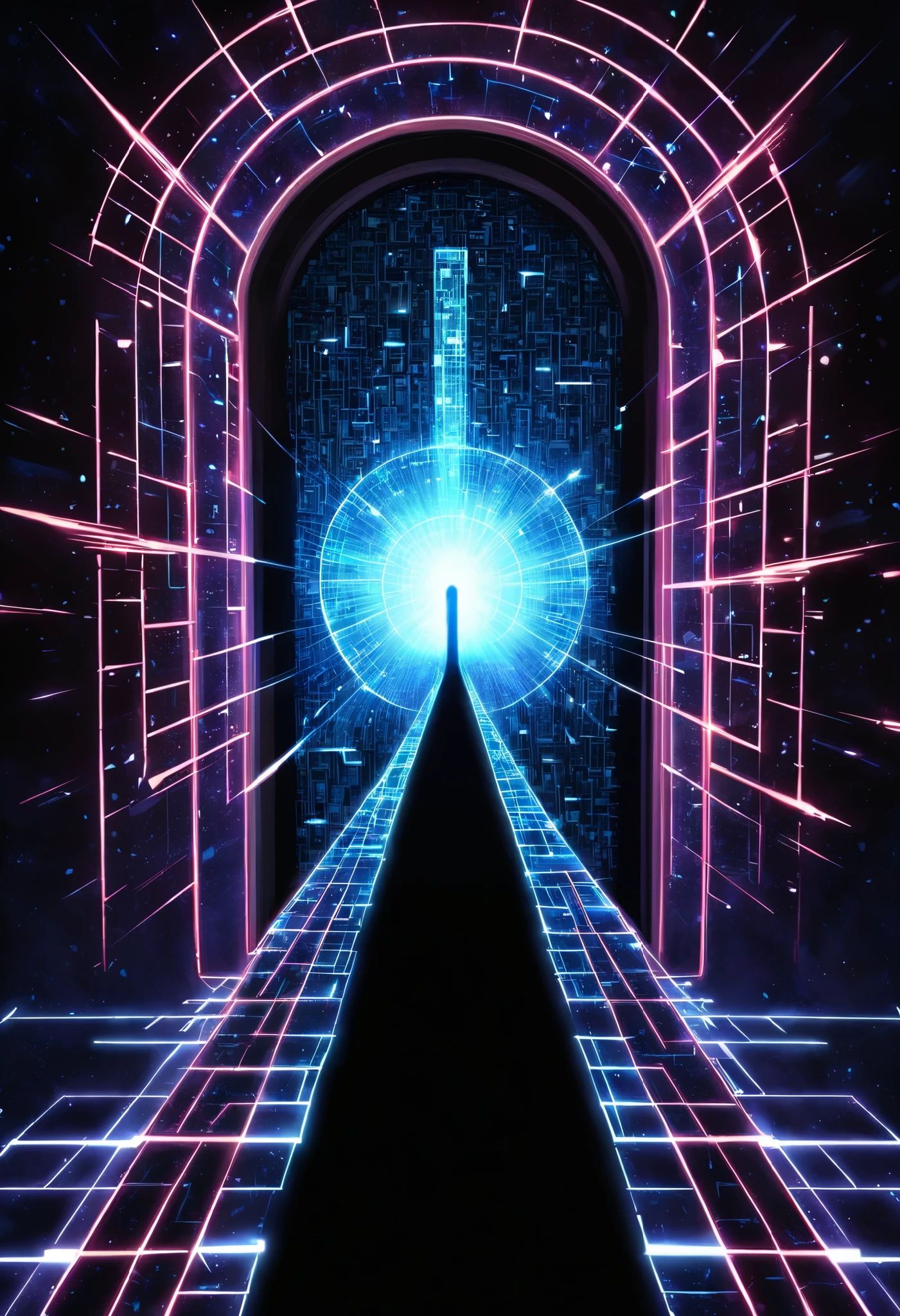 0__11Xx _Transmit and receive all sets of, A Glowing Portal, drawn by illu and the entrance, glowing network, I send, you send, we are received all, noisy Written with an illumination pen,