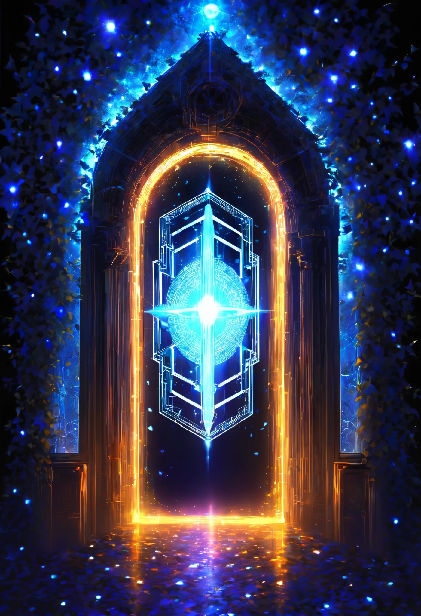 0__11Xx _Transmit and receive all sets of, A Glowing Portal, drawn by illu and the entrance, glowing network, I send, you send, we are received all, noisy Written with an illumination pen,