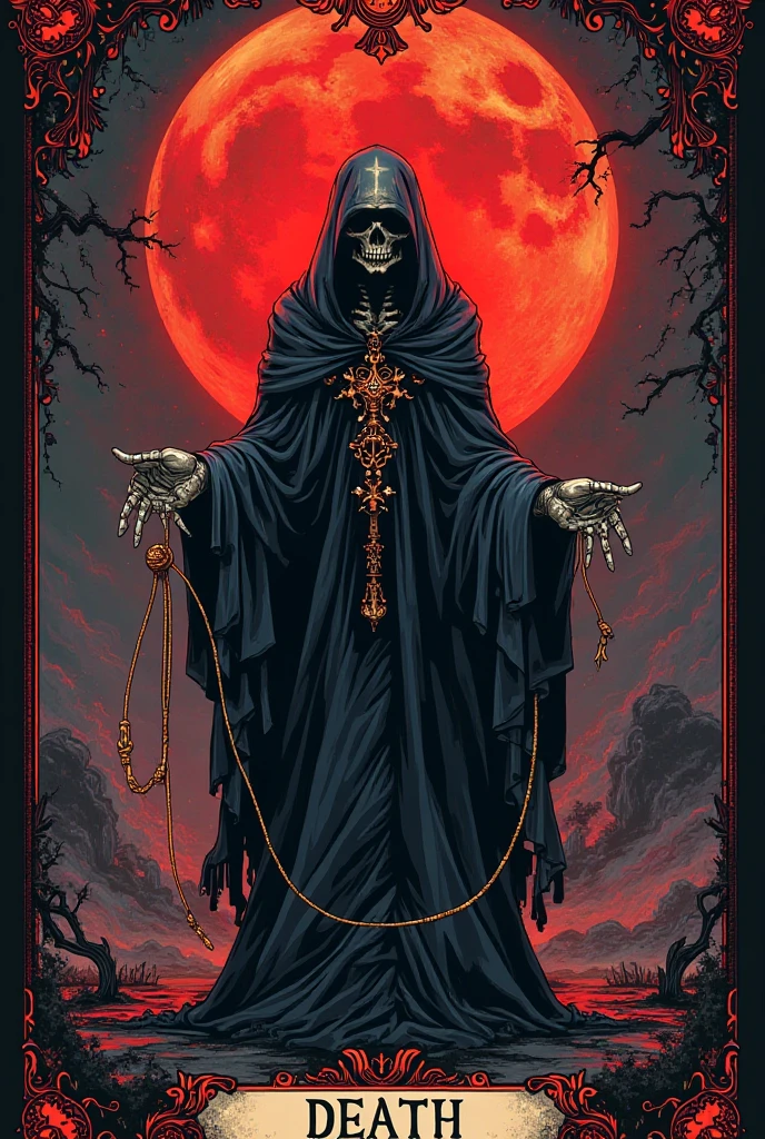 custom crazy tarot cards in horror style