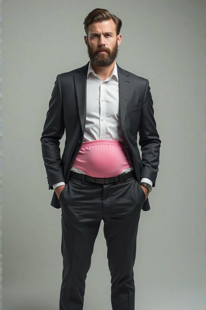 Clown man&#39;s belly becomes obese