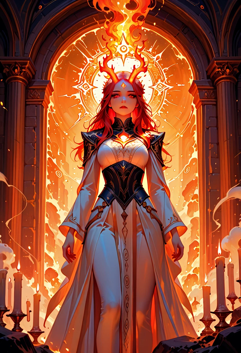 NSFW anime style, (beautiful ((wolf antho goddess of fire)), beautiful mane of fire, clothes with fire details, a beautiful action scene, hourglass body, sexy curvy, cinematic lighting, dramatic shadows, volumetric lighting, dynamic pose, hyper detailed, high quality, 8k, masterpiece)