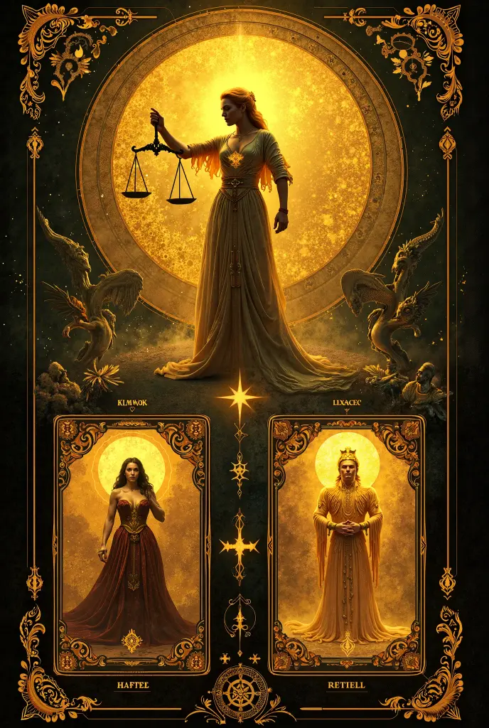 Libra, Sagitarius, and Leo zodiac personification combination