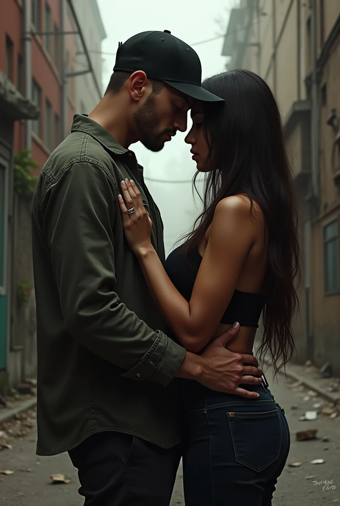 Nora fatehi in black leather jacket lifting a man in her arms