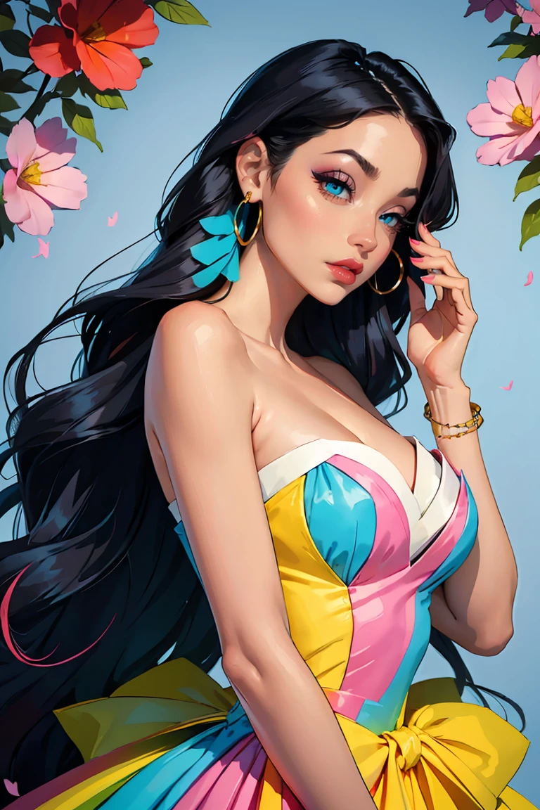 ASHLEY ALEXISS beautiful woman with long  hair ultra detailed, (beautiful and clear background:1.2),, fantastic paintings ,graffit style,  flowers, olhos altamente detalhados , a t-shirt or dressed in a white blouse underneath, position, with long black hair , stained glass colored, fantastic paintings by joe madureira  ,high quality,photo, sticker art,beautiful woman carol nakamura with long  hair  , , soul, digital illustration, comic style, perfect anatomy, centered, approaching perfection, dynamic, highly detailed, watercolor painting, artstation, concept art, smooth, sharp focus, illustration, art by carne griffiths and wadim kashin,,alone anime girl pose, short pastel  hair ,heterochromia, perfect anatomy, centered, approaching perfection, dynamic, highly detailed, character sheet, artstation, concept art, smooth, sharp focus, illustration