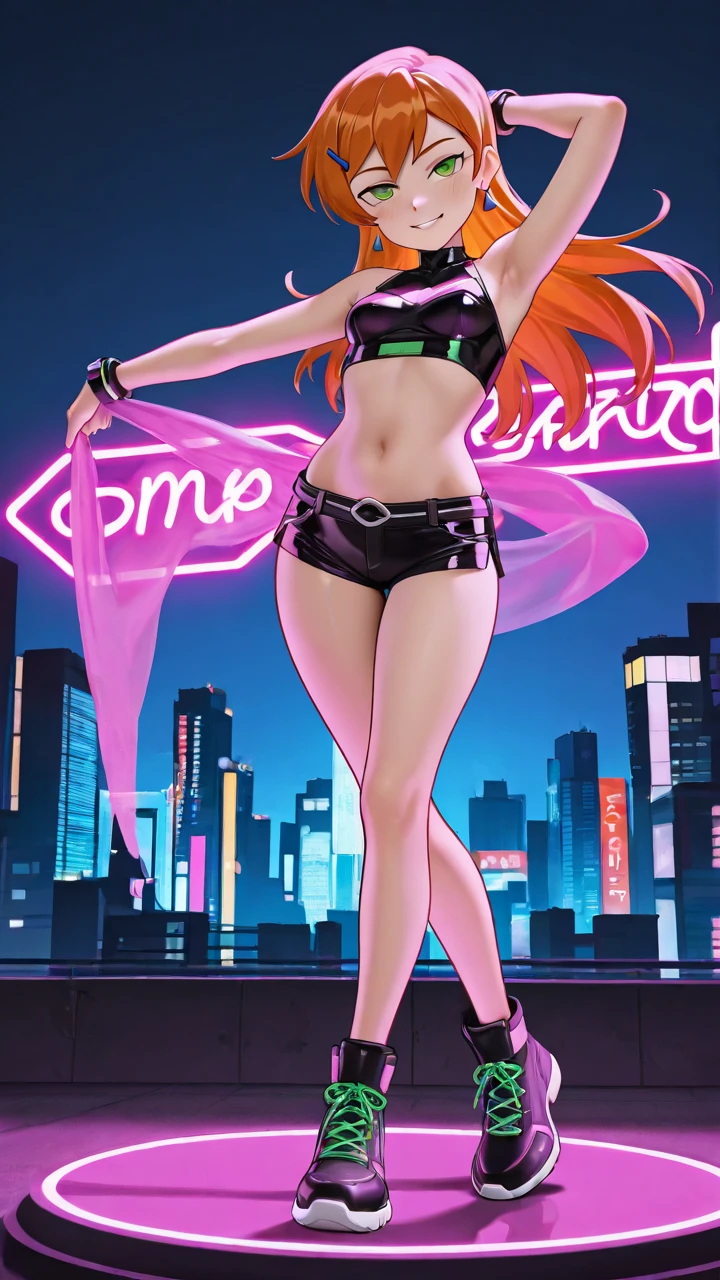 Amai Liu, Close-up, cinematic, realistic, wet skin, 1girl, cute face, russian girl, flowing red hair, cyberpunk outfit, big ass, fat legs, sexy, nsfw, wet skin, cyberpunk style clothes, cyberpunk, raytracing, cinematic lighting, volumetric lighting, prominent projected shadows, highly detailed, great details, soft focus, 8yk, raw photo, masterpiece, best quality, highres, realistic, photo-realistic, ultra detailed