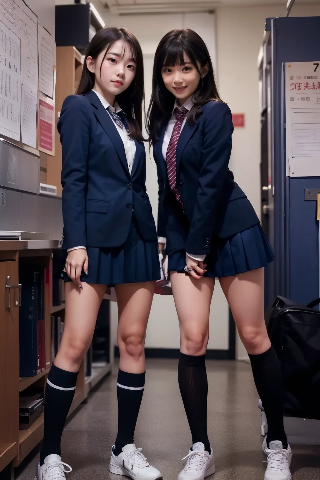 8k, RAW portrait (japanese woman),masterpiece、Photoreal:1.3、realistic, ultra high resolution, highest quality, real life photos ,( in the evening :1.1),
((((2 girls:1.5)))), (((Two girls showing off their panties in the room)))、(cute face:1.3)、日本の2 girls,((Two Japan schoolgirls))、((2 real high school girls))、((Japanese high school uniform:1.6))、((pleated skirt))、 blonde,slender body,、in the room、((short hairstyle))、
big, beautiful, fine eyes, black hair,(Depth of written boundary:1.3)、 ((dark brown eyes:1.2))、(realistic skin texture:1.3)、(Immersive atmosphere:0.8、chiaroscuro:1.2) 、(look viewer:1.3)、((embarrassing))、((from belowの天井:1.2))、(smile:1.2)、((Wearing T-front panties:1.4))、((panty shot))、((woman rolling up her skirt))、((from below:1.15))、((panties close up:1.48))、((panty shot))、the most beautiful woman in the world、the most beautiful woman in the world、((spread your legs to the side:1.4))