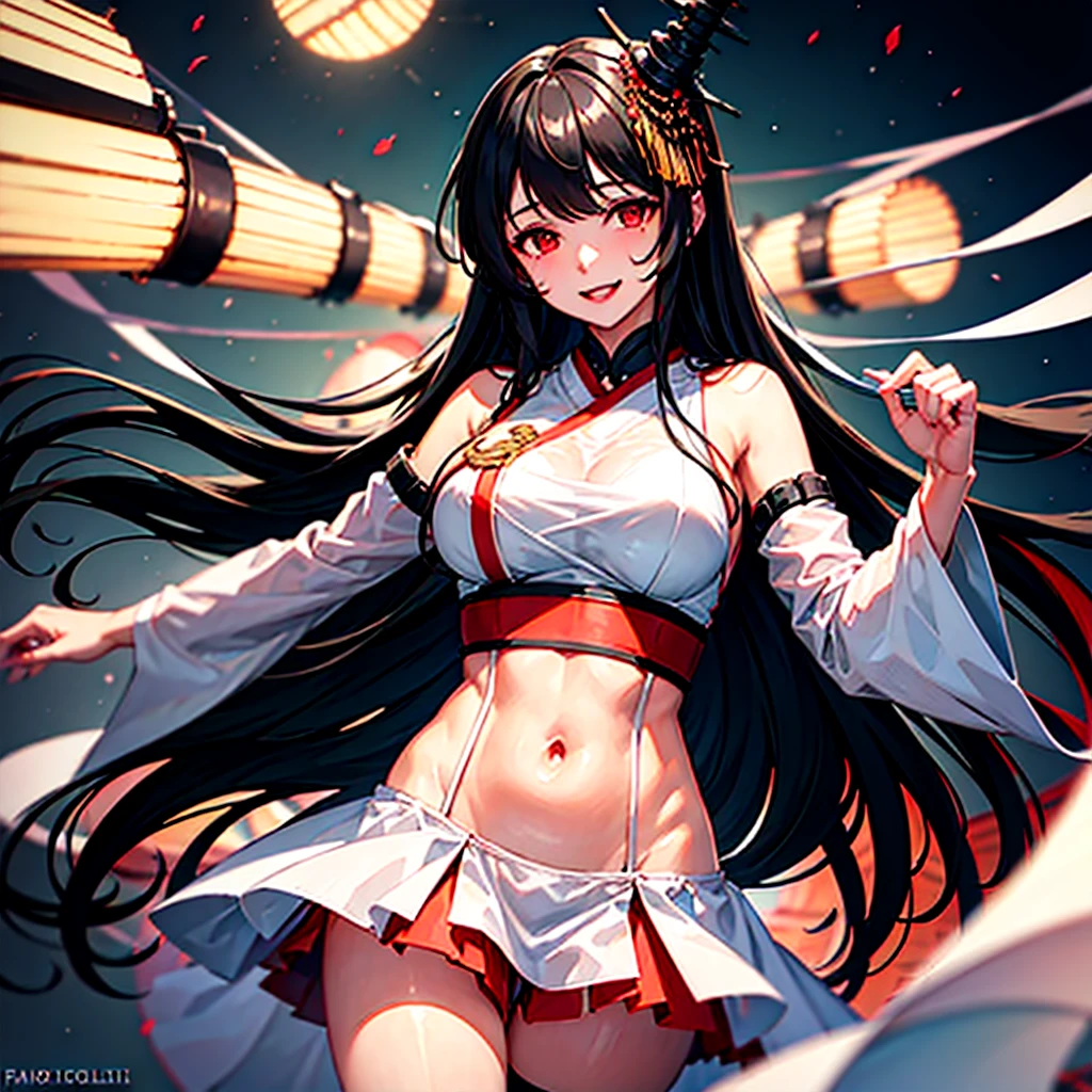 the anime, 1girl, (nekomata), (Two tails), yellow eyes, erect ears, symmetric eyes, tassels on the ears, vibrant eye color, Long black hair, moderate breasts, wide hips, athletic build, moderate musculature, Best Quality, hight resolution, 4k, 8K, higly detailed, intricate detials, Cinematic lighting, fit , amazing shading, soft-lighting, facing camera, (detailized face), (high-quality face), (High-quality eyes), (high-quality fingers),
