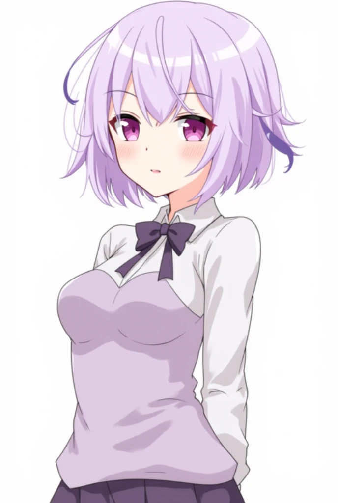 Semen、eat、Sea sage、Ultra-detailed illustrations、Ultra-precise expression、masterpiece、Highest quality、ultra High resolution、High resolution、Hiromitsu Takeda Style、White background、Simple Background、Mash Kyrielight、light purple hair,short hair,hair over one eyes、Black sleeveless dress, White collar、Red tie、Black Pantyhose、Brown short boots、Purple eyes、Vulgar expression、smile、Open your mouth、Choker of Hearts、White Breath、Sweat、Glowing Skin、shiny skin、Side angle、Put the plate、、semen、