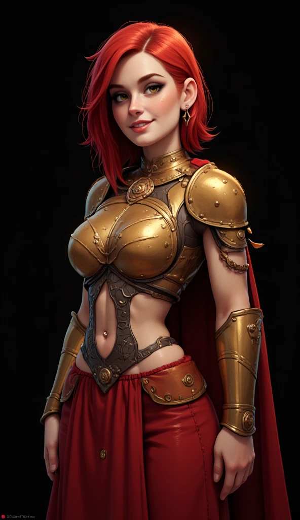 Hilde,red hair,lips,hair over one eye,red eyes,mole under mouth, armor,gauntlets, bikini, smug, solo, smile, upper body, cleavage, cowboy shot, european castle, sitting, throne, spread legs, cameltoe, short hair,
(insanely detailed, beautiful detailed face,beautiful detailed eyes, masterpiece, best quality)
<lora:Hilde-10v7:1>