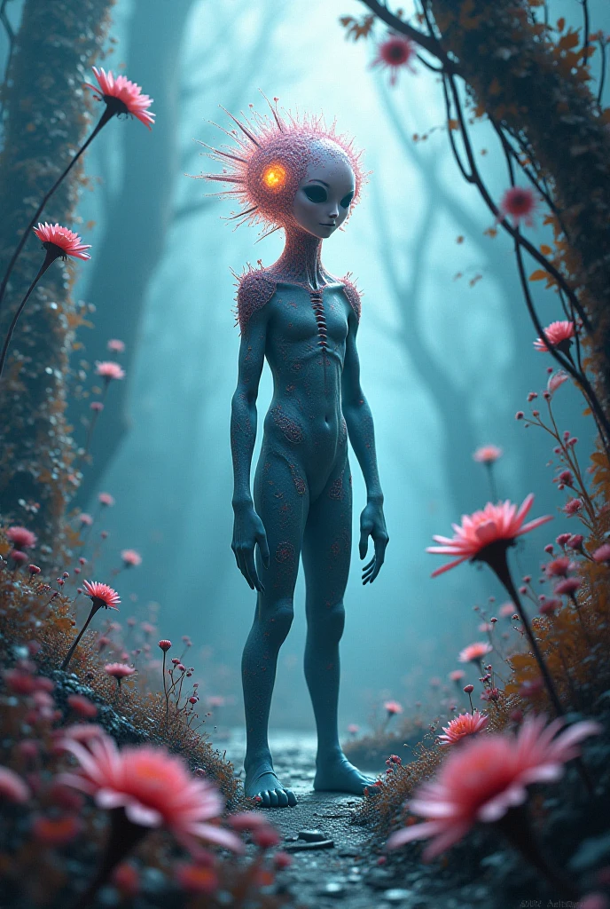 (hyperreal:1.4),
(((full body shot:1.65))), (((full_body:1.5))), raw, emotional, dynamic, distortion for emotional effect, Vibrant, unusual color usage, beautiful cinematography, (realist, photo realist:1.4),
Nightcore Studio Ghibli, Toei Animations, extraterrestrial Dragon Ball Z style,  abstract illusionism, Fault, suffering, dichromatic, Gothic Renaissance Art,
 detailed skin