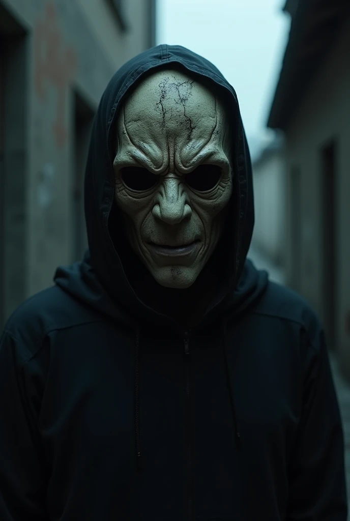 broken mask falling off face trapstar style