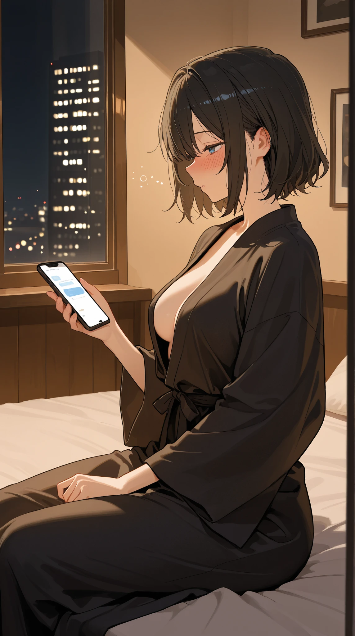 ((1 Beautiful Beautiful Girl)),(((natta))),(((detail portrayal))),(((Dark brown medium hair:1.6))),(((Straight hair))),(((disheveled hair))),(((a small face))),(((Less bangs))),(((Trimmed bangs))),(((Brown eyes))),(​masterpiece)), (((drooing eyes))),((top-quality)),((Vivid light and shadow depiction)), (The ultra-detailliert), ((kawaii)), cute little, (Detailed body line depiction), ((detailed face depiction)),((ighly detailed)),  (8K), top-quality, (Beautiful fece),(((World-class quality))), ighly detailed, hight resolution,(((Anime filling))),(((large udder:1.3))),(((Lie on the bed by the window and raise your legs))),(((de pele branca))),(((Luxury hotel bedroom with large windows reflecting the night sky))),(((full of sweat))),(((Composition seen from the front))),(((Looking down))),(((Put a used condom in your mouth))),(((detail portrayal))),(((Detailed body depiction))),(((fullnude:1.2))),(((Holding a stack of banknotes in your hands))),(((deadpan)))、(((Emphasis on the breast))),(((White liquid drips on the body))),