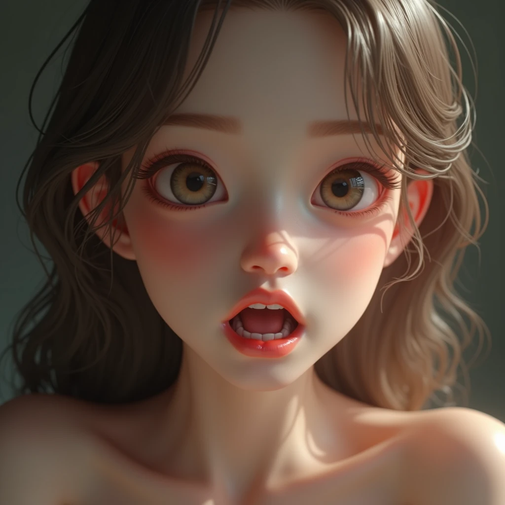 puffupcheeks, a beautiful girl<lora:PuffyCheeks:1>, crossedeyes