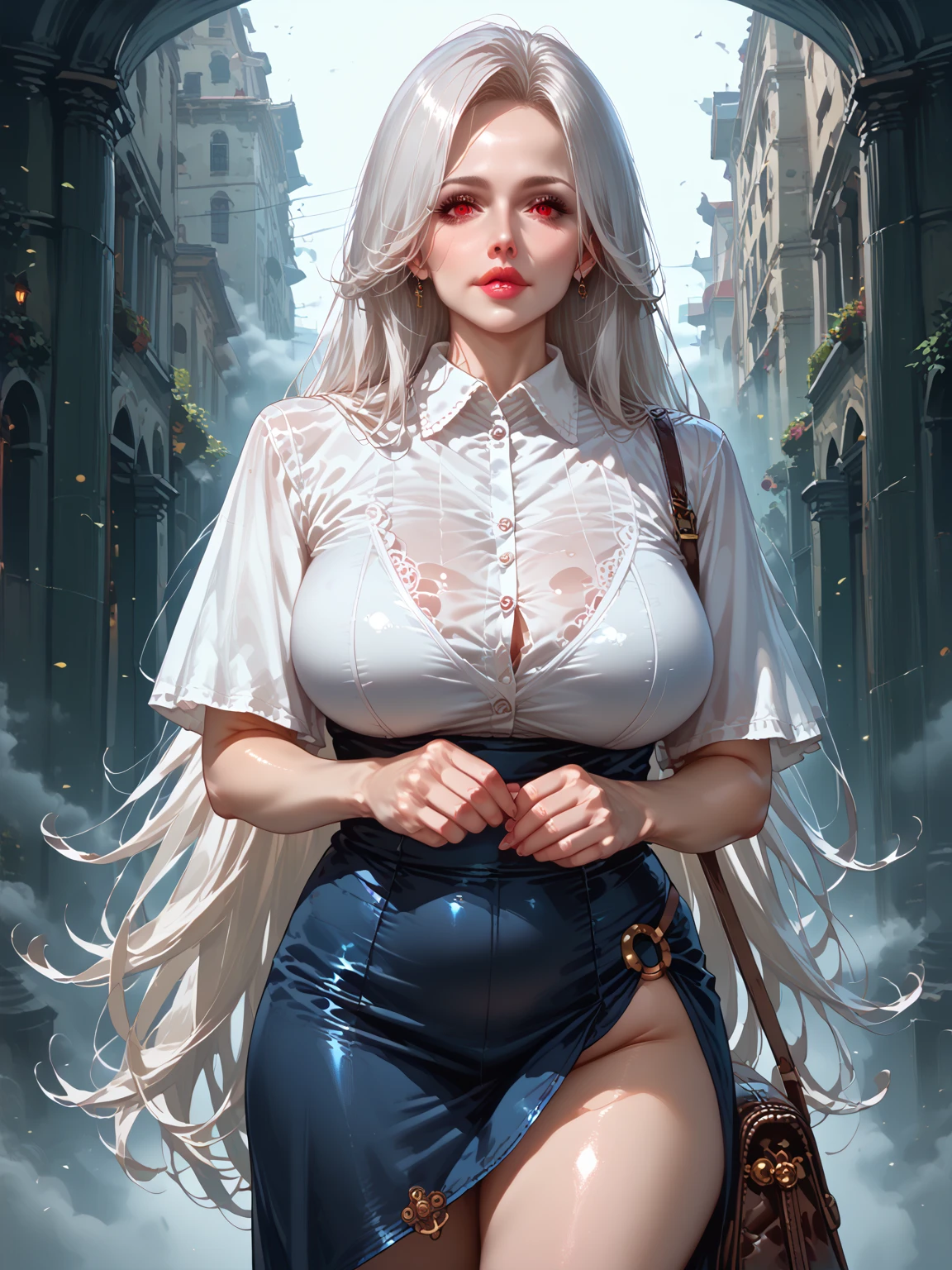  Elsa,chubby face,invent,face detail,blush,purple eye shadow, rose in hair,arise from,simple background, looking to the side,half shirt, White dress, No blouse, without bra, visible peak on chest, (big tits) (big breasts) (Fully exposed chest) ( naked and visible nipple) (big tits) (big breasts) (Fully exposed chest) ( naked and visible nipple) big tits) (big breasts) (Fully exposed chest) ( naked and visible nipple