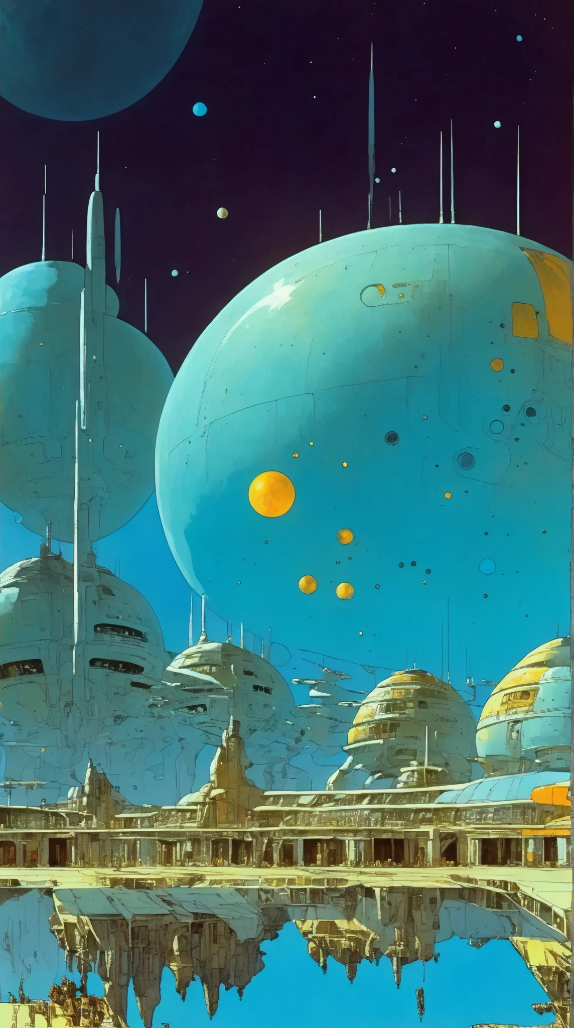 Moebius (Jean Giraud) Style - Inspirado en los intrigantes diseos de Moebius, A surreal landscape unfolds, Changes in shape and color that defy conventional logic, Where the rules of strategy and strategic thinking are the only guiding principles. Wide Angle SHot