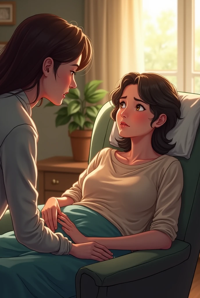  (Masterpiece, Best quality, Absurd, HDR, 8K,), (beautiful and aesthetically pleasing: 1.2), ((1 little boy), White hair, Green eyes, pajamas,)) full body , ((1 woman), black hair, green eyes, pajamas)), woman hugging her little son