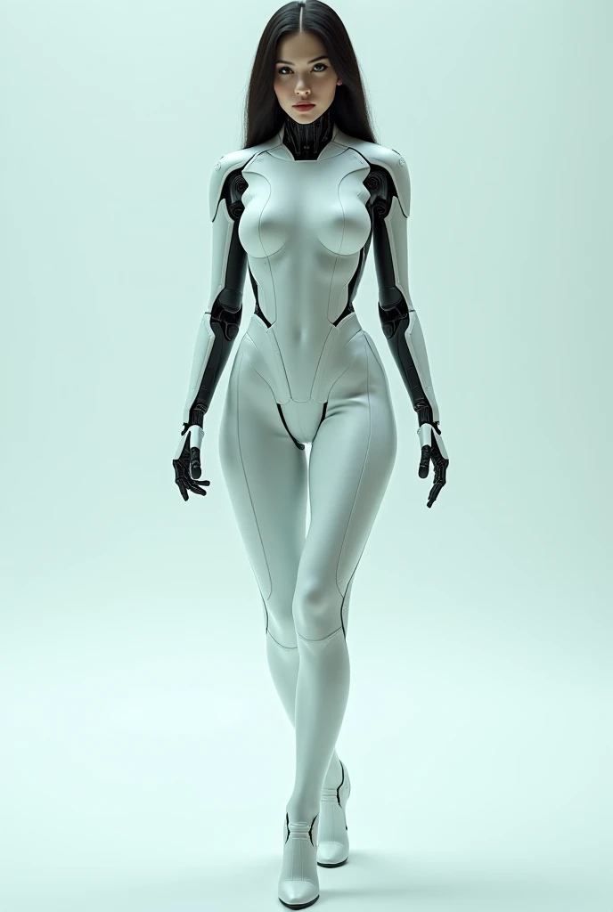 Super beautiful eyes、(top-quality:1.6)、(tmasterpiece:1.4)、intricately details、(Cute and gorgeous 20 year old Korean girl:1.3)、(1girll:1.3)、(Detailed sky:1.2)、(wearing white latex bodysuit:1.3)、angelicales、agilawood、(cybernetic halo:1.3)、(Small head:1.4)、(Large full breasts:1.2)、Detailed eye details pupil multiple eyes、panoramicshooting,Long-range shooting,fully body photo