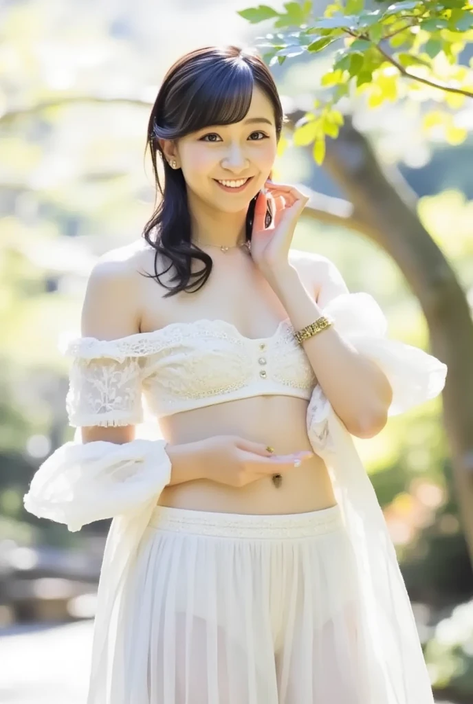 ancient chinese costume、Dark studio、Shortcuts、Wisteria flowers in full bloom、Pregnant woman dancing、wearing silk cloth、Flowing Dress、The goddess、bikini、highest quality、pose for a photo、have large breastsアラフィフのアジア人女性, Photorealistic perfect body, Ultra-realistic painting, Features of a smooth body, have large breasts, Pregnant belly, Japanese model, Translucent body, have large breasts, Surreal painting, Japanese, Smooth, transparent white skin, Highly realistic photos, A seductive body with a sexy belly, Surrealistic full-body portrait, Ultra-realistic and realistic