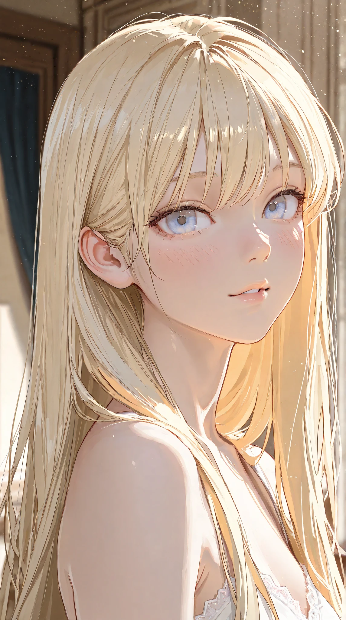 (best quality: 1.2), clean face, (masterpiece: 1.2, 8k) perfect anatomy, 1girl,a beautiful fashion model ,(masterpiece, official art, best quality shiny hair, blonde hair with streaks in hair, full lips, big breasts, looking at viewer, (((naked bukake))), long abdomen