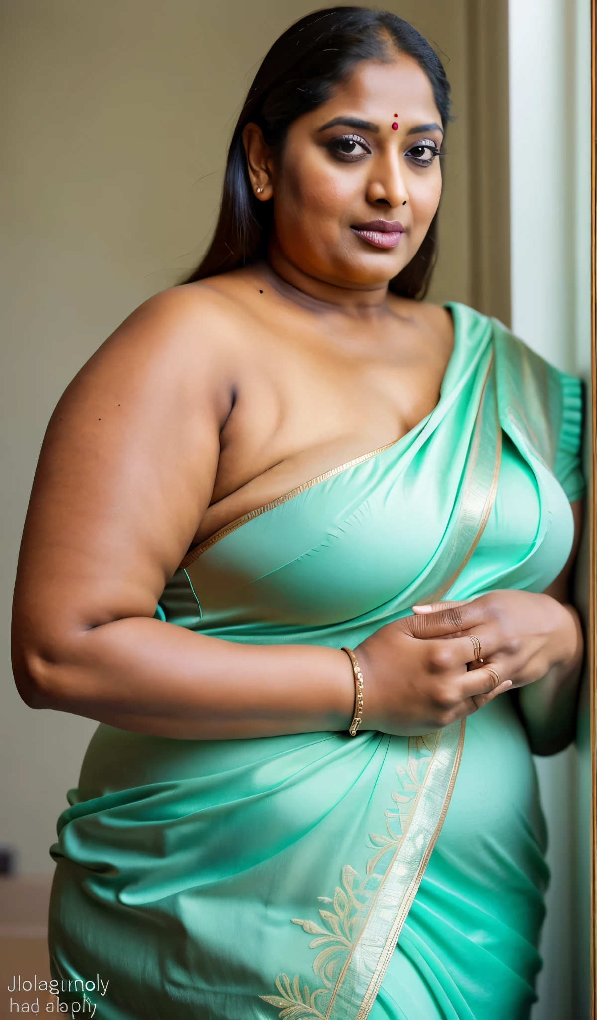 (wearing only a long bathing towel, aunty looking very hot in bathing towel), Foto RAW, photorealistic, photography, full body shot, 60 years old Woman, master shot, perfect eyes, goddess like beauty, pierced eyes, perfect thick chubby mallu Desi aunty bhabhi, Wearing a Stanapatta, strapless bra, strapless bralette, juicy deep navel, sexy navel folds, a chest-band.Saree model, model Photography, Indian saree shoot, Indian traditional wear advertising photography, traditional wear brand shoot, face of Indian actress Sonakshi Sinha, masterpiece, realistic, realism, incredible details, pleasure, photorealism, detailed skin, skin pores, high contrast, photorealistic Artstation 8k HD digital art trend of high definition and detailed realistic skin texture, ultra detail, realistic skin texture, armature, best quality, ultra high definition, (photorealistic:1.4),, high resolution, detail, raw photo, sweat, Re sharp, by Lee Jefferies Nikon D850 Film Stock Photo 4 Kodak Portra 400 Camera F1.6 Lens Rich Color Ultra Real Realistic Realistic Textures Dramatic Lighting Unreal Engine Trending at Art Station Cinestill 800,(pele altamente detalhada: 1.2), 8k UHD, DSLR, soft-lighting, alta qualidade, grain of film, Fujifilm XT3,she didn't like to wear blouse or bra, she is happy to wear only saree, she hates blouse or bra, detailed hairy armpits, hyper realistic skin, skin pores, sweat, veins, likelike textures, sensual pleasure, appealing figure, thick fleshy juicy belly, fleshy arms, wide body, appealing body language, lonely unsatisfied Indian desi housewife, semma figure, hot desi chechi, hot Amma, Hot aunty, Looking very sexy in bathing towel, wet skin,