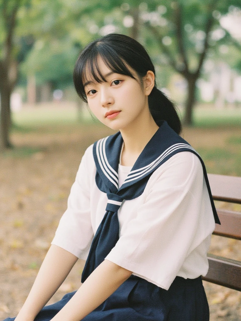 ((Melancholic expression))、((Sad face))、((Angry face))、((Crying face))、(長いBlack Hair)、((((Looking up at the viewer))))、((Highest quality、8k、masterpiece))、Sharp focus:1.2、、((Cleavageが見える))、((Big Breasts))、(Cleavage)、masterpiece、Highest quality、Woman 1、Very detailed、The view looking up from directly below　Black Hair　Face seen from below　((Japanese schoolgirl))、((Summer sailor uniform))、Pleated skirt、((Big Breasts))、(Cleavage))、Under the chest、Chest seen from below　Let me me&#39;Let me&#39;Let&#39;s take a look under the sailor suit,((A slightly higher angle))、((from the front))