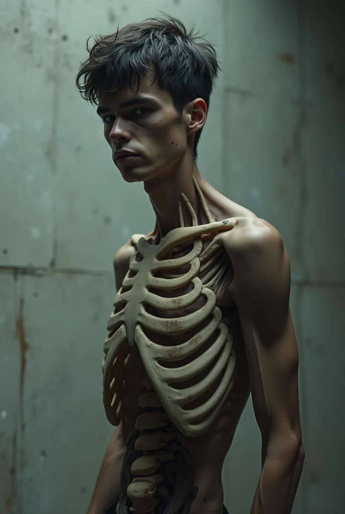 A Thai man named Po with short hair is 20 years old. He is worth a billion baht. And there was a skeleton ghost behind him.