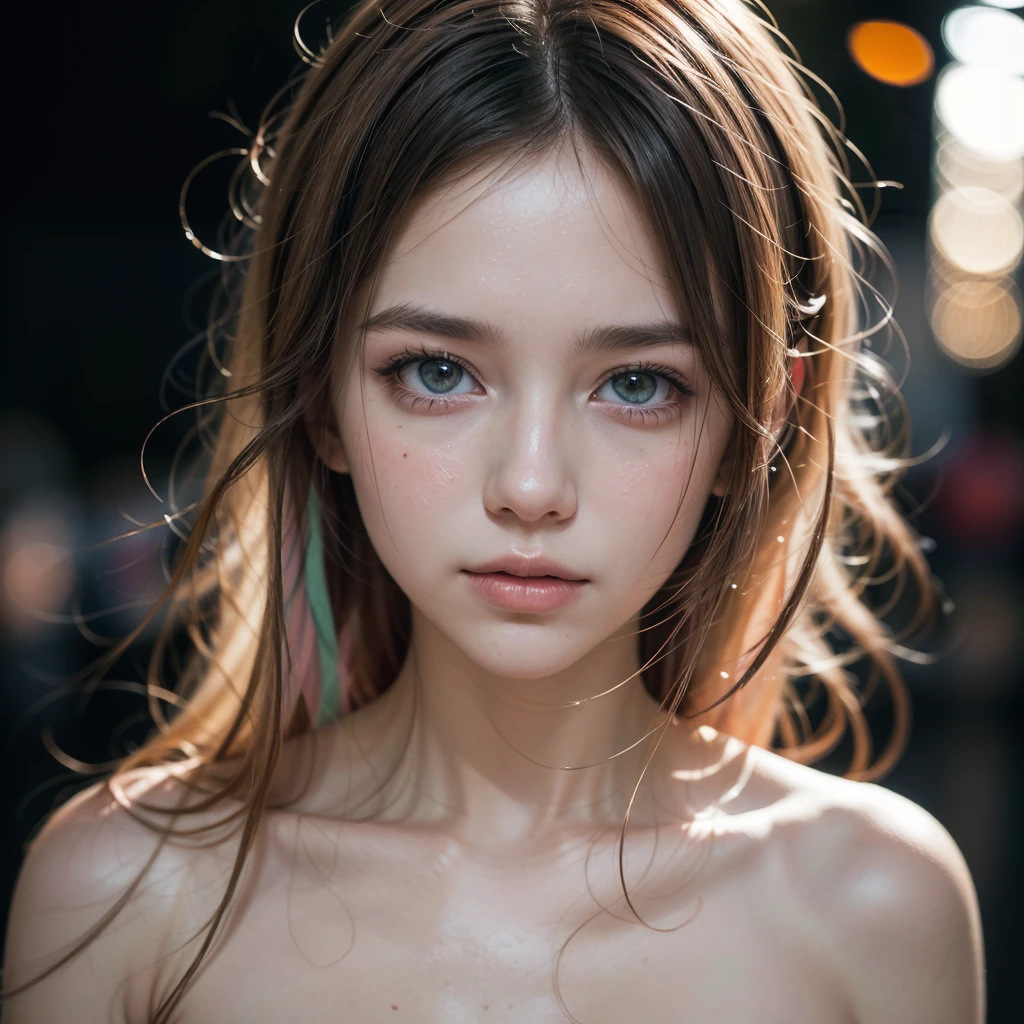 (realistic, photo-realistic:1.37),(8k, RAW photo, best quality, masterpiece:1.2), cute, ultra-detailed,heart-shaped pupils,physically-based rendering, ultra high res, kodakvision color, shot on Arricam LT Camera, bokeh, sharp focus,
looking at viewer,photorealistic,realistic, solo, photorealistic, best quality,extremely detailed face,extremely detailed eyes and face, beautiful detailed eyes,absurdres, incredibly absurdres,haunting smile,Messy hair, floating hair, ,