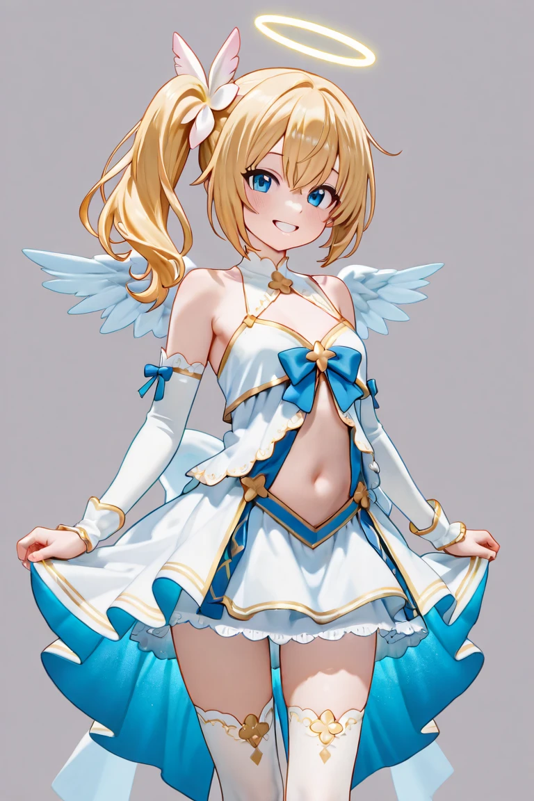 1 girl, dark skin, light vilote hair, curly hair, jewlwery on body, magical girl outfit