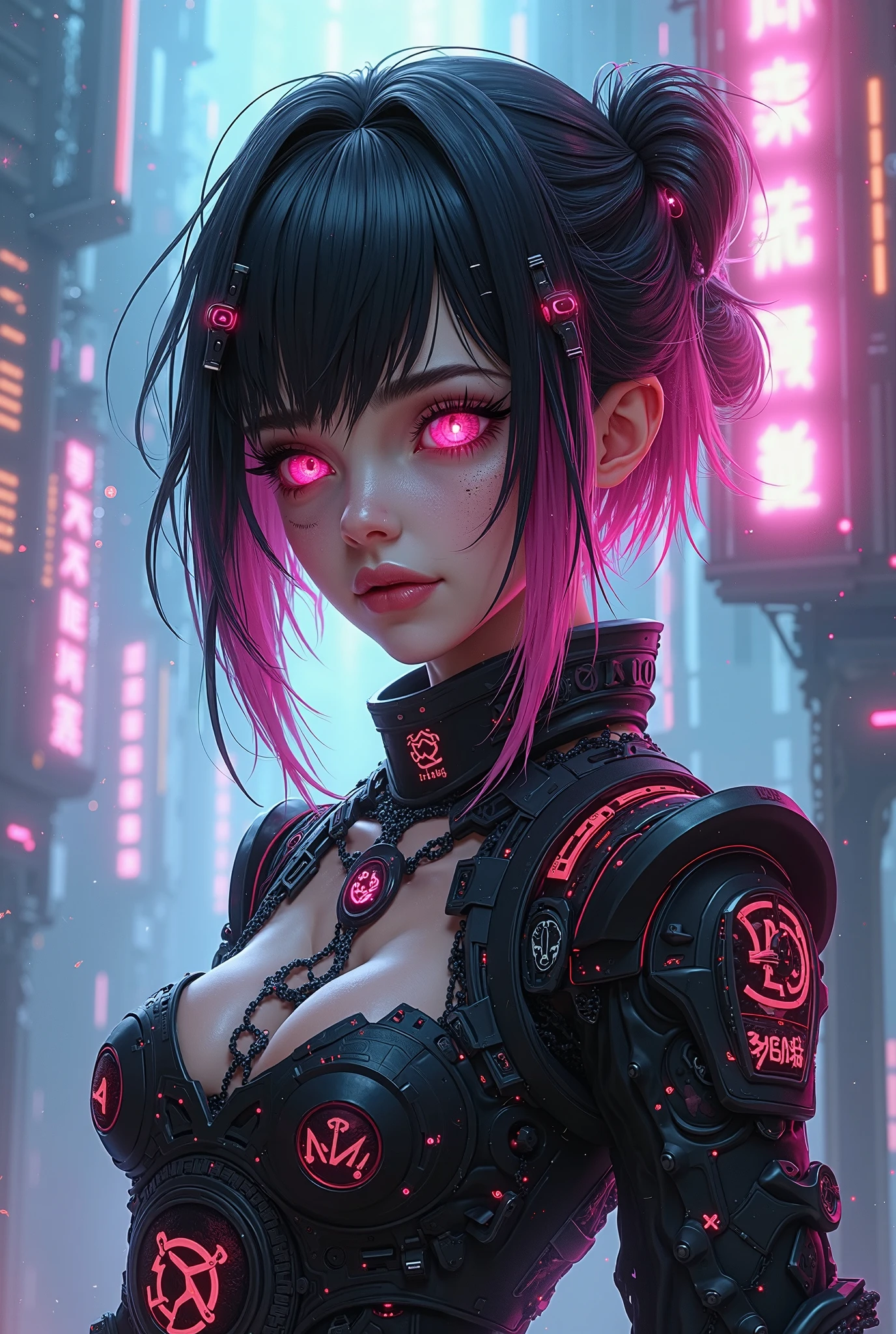 cyborg,cyberpunk ,anime girl
