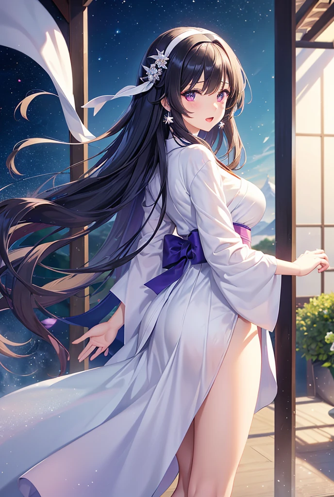 1girll,a straw fedora hat,White swimwear,The bikini,Bare belly,Long messy hair,short transparent dress,see-through sleeves,a lot of smoke,Exquisite,Elegant colors,high detal,tmasterpiece,ultra - detailed,dynamic angle,Mural background,water ink,astounding,cinmatic lighting,illustratio,lightand shade contrast,The light from the back window is backlighted,godrays,best qualtiy,best qualtiy