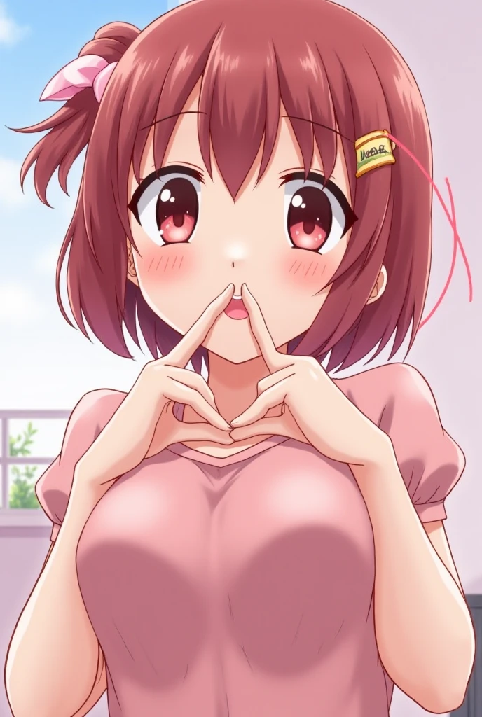 High freshness, 8K, detailed face, grabbing her chest, showing her breast, Ochako Uraraka from My Hero Academia, deep brown eyes, hotel bed, (large breasts)), slim and thin, her breasts equally proportioned body)), 4 fingers and 1 thumb, ((2 hand dyed hair, beautiful smile, smile at the viewer, blush cheeks,during sex、real sex scene、He puts his dick in Ochako's pussy.、naked、Breasts fully visible、No underwear、Insert a into your、詳細なnaked、Anyway erotic images、Pubic hair is thick、Detailed image of having sex、being attacked by a man、Seeding uncle、I really want to have sex、Images for masturbation、I want to ram my erect dick into my wet pussy.、Pussy spread、Looking up at Ochako straddling her from below.、