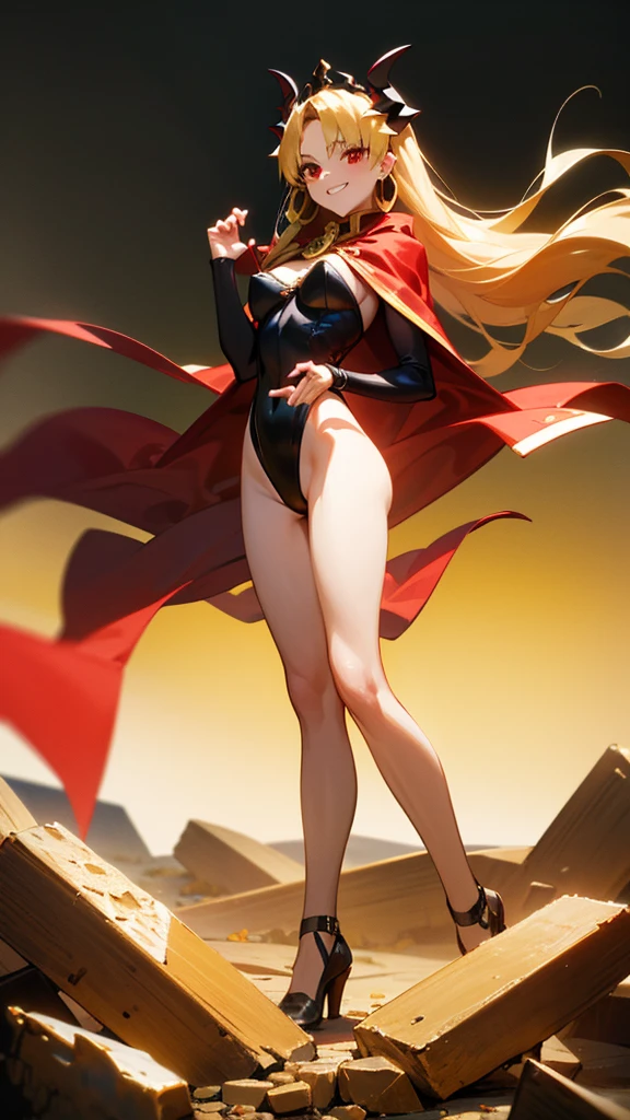 Giant Girl 50,000 feet high,Have a pair of long legs,Have a pair of huge breasts,Wearing a red bikini,Waist length blonde hair,Loose hair,Wear a pair of Mary Janes,Blonde curly hair,full of enjoyment,stand up in a crowded city, vandalism,It seems to be an invincible existence,Beautiful appearance,Exquisite makeup,quality,8K,High quality,(Governor:1.5),Perfect proportion, theater lighting,Film Grain,Fuji Colors,8K,Textured Skin,Super Detail,High Detail,high quality,high resolution,Fake laugh,morning,perfect body,full body image