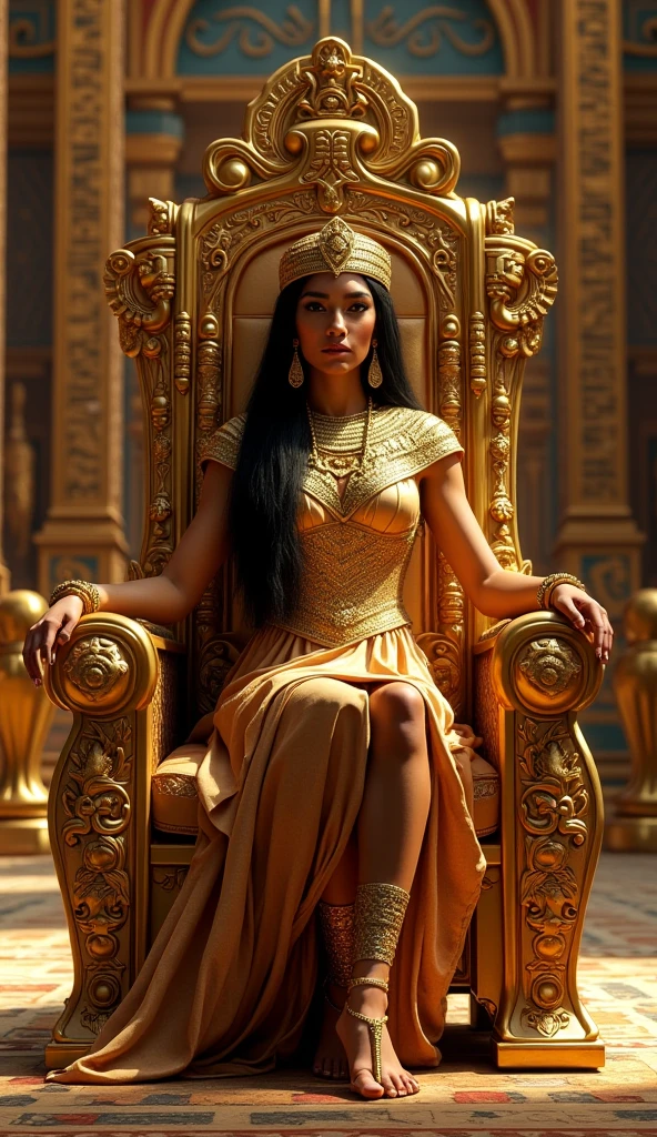 1girl in, 30 years old, Square face, Long hair, Looking at viewer, jewelry, Realistic, Sexy, Greek gods costume, temple - throne-sky-cloud , free pose