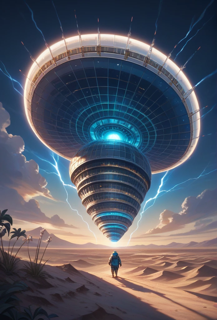 "The memories of a time traveler collide, formando uma paisagem surreal de uma cidade do futuro em cores contrastantes e perspectivas alucinantes. "