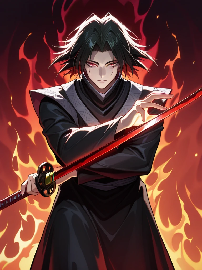 highres, hi res, best quality, masterpiece, intricate details, absurdres, 4k, semi realistic, cartoon,
1boy, Feitan Portor
𝐻
𝑢
𝑛
𝑡
𝑒
𝑟
𝑥
𝐻
𝑢
𝑛
𝑡
𝑒
𝑟
HunterxHunter, dark energy surrounding, ominous aura, looking at viewer, dynamic pose, fighting stance, cowboy shot, multicolored background, dutch angle, Phantom Troupe, black robe, red eyes glowing, sinister expression, katana in hand, ready to attack, dark flames forming around,