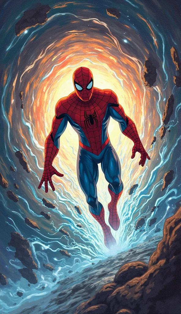 Homem aranha com cabelo cacheado