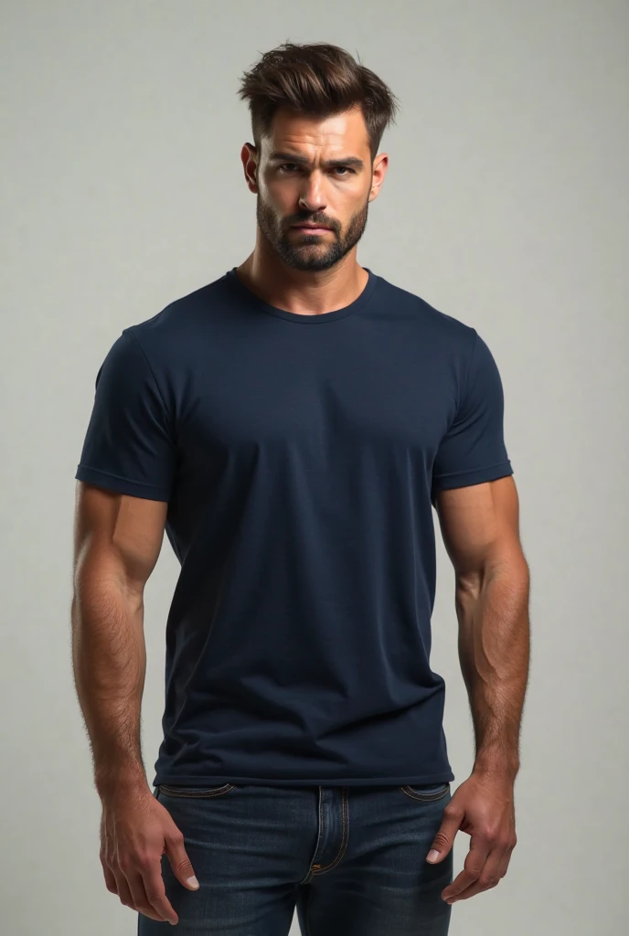 A man in undervest and were underwear 
