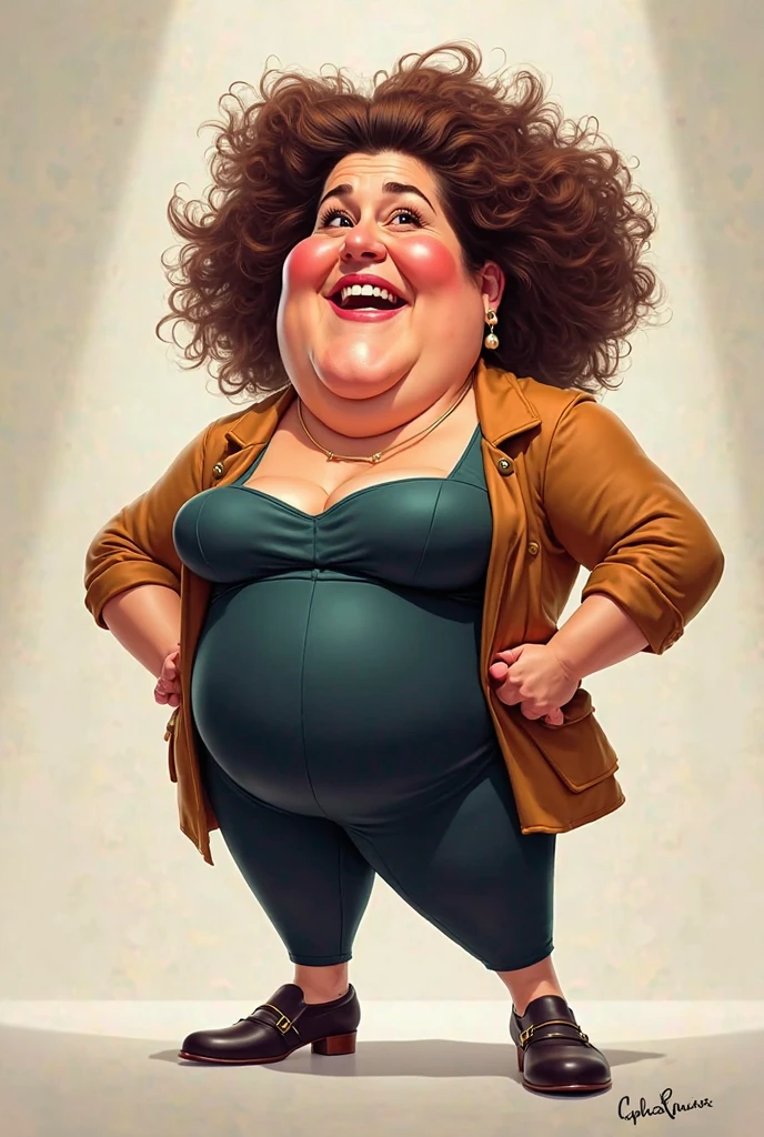 Cartoony ugly woman