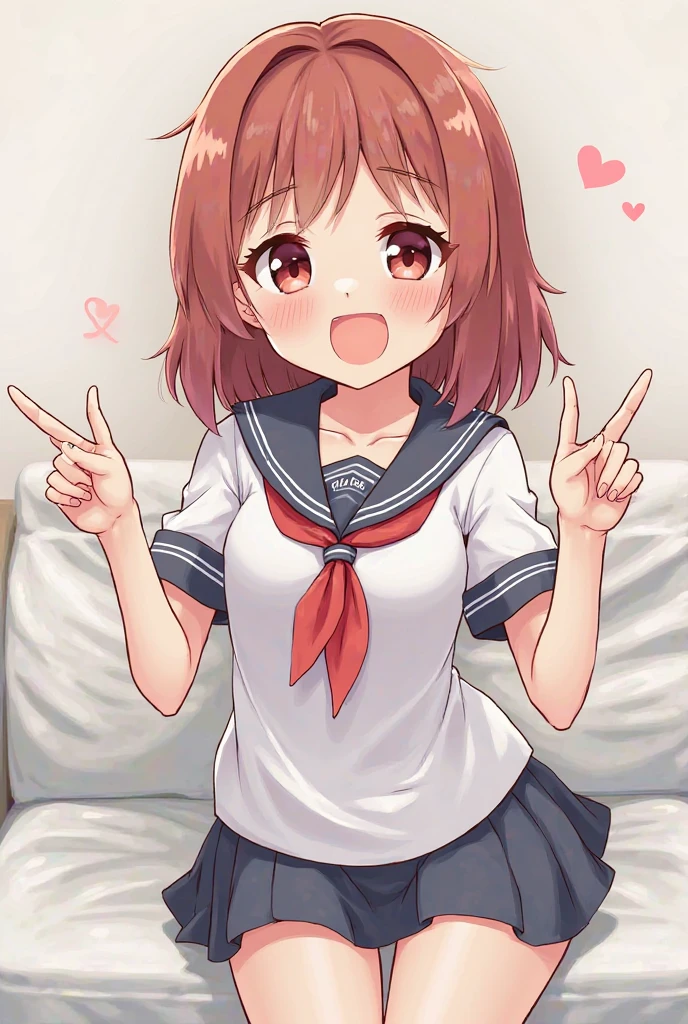 <lora:_sdxl-kataomoiH-pony:0.8> kataomoiH, 1girl, heart hand BREAK 1boy peace sign