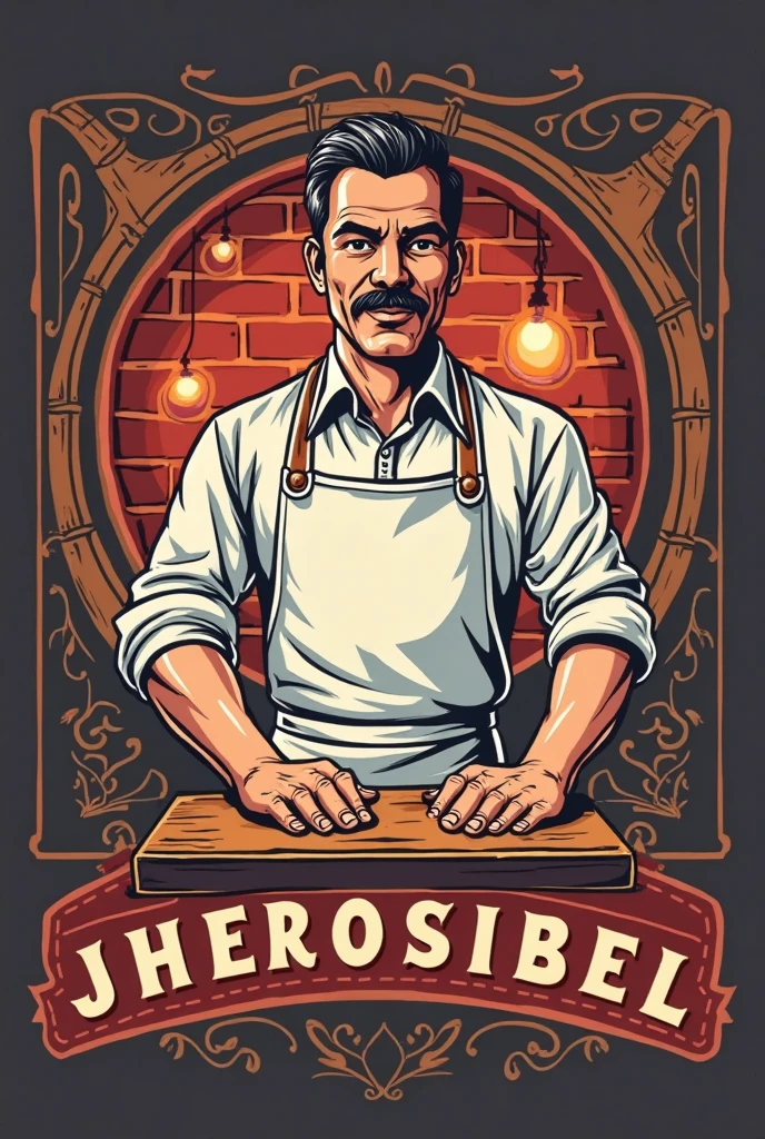 Logo advertising for the sale of a butcher shop with the name Jherosibel